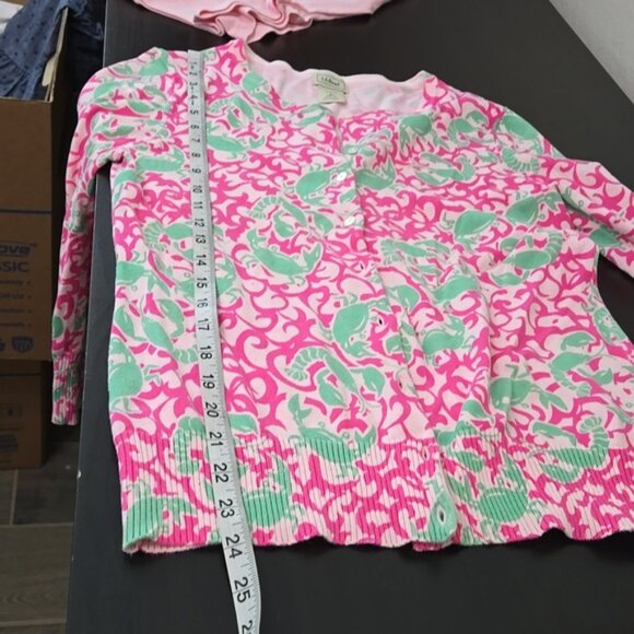 L.L. Bean Seacoast Skirt Prin Set Pink Crab Lobster Three Piece Size M/8 - Picture 15 of 16